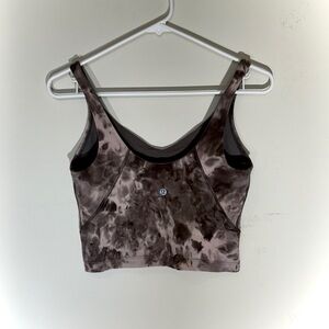 Lululemon Align Tank – brown/charcoal tie-dye (Size 6)